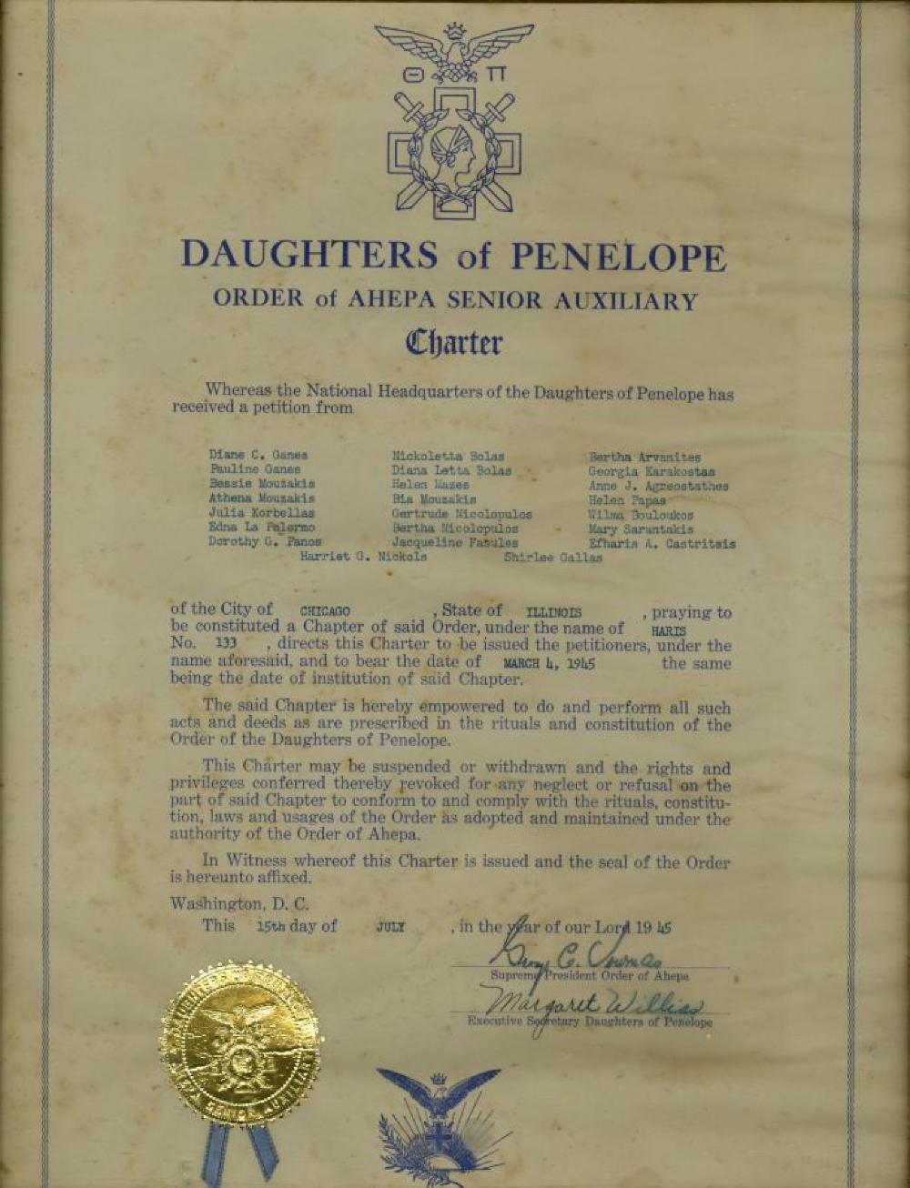 Certificate, Membership