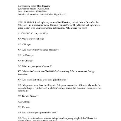 Oral History