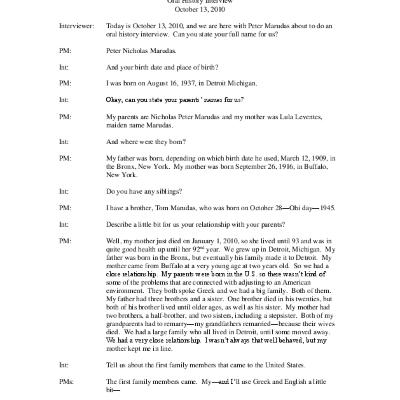 Oral History