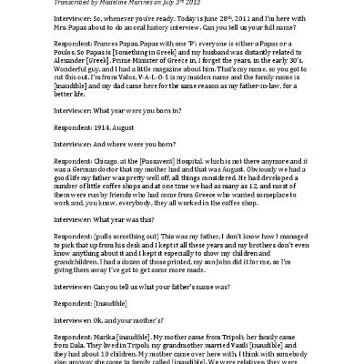 Oral History